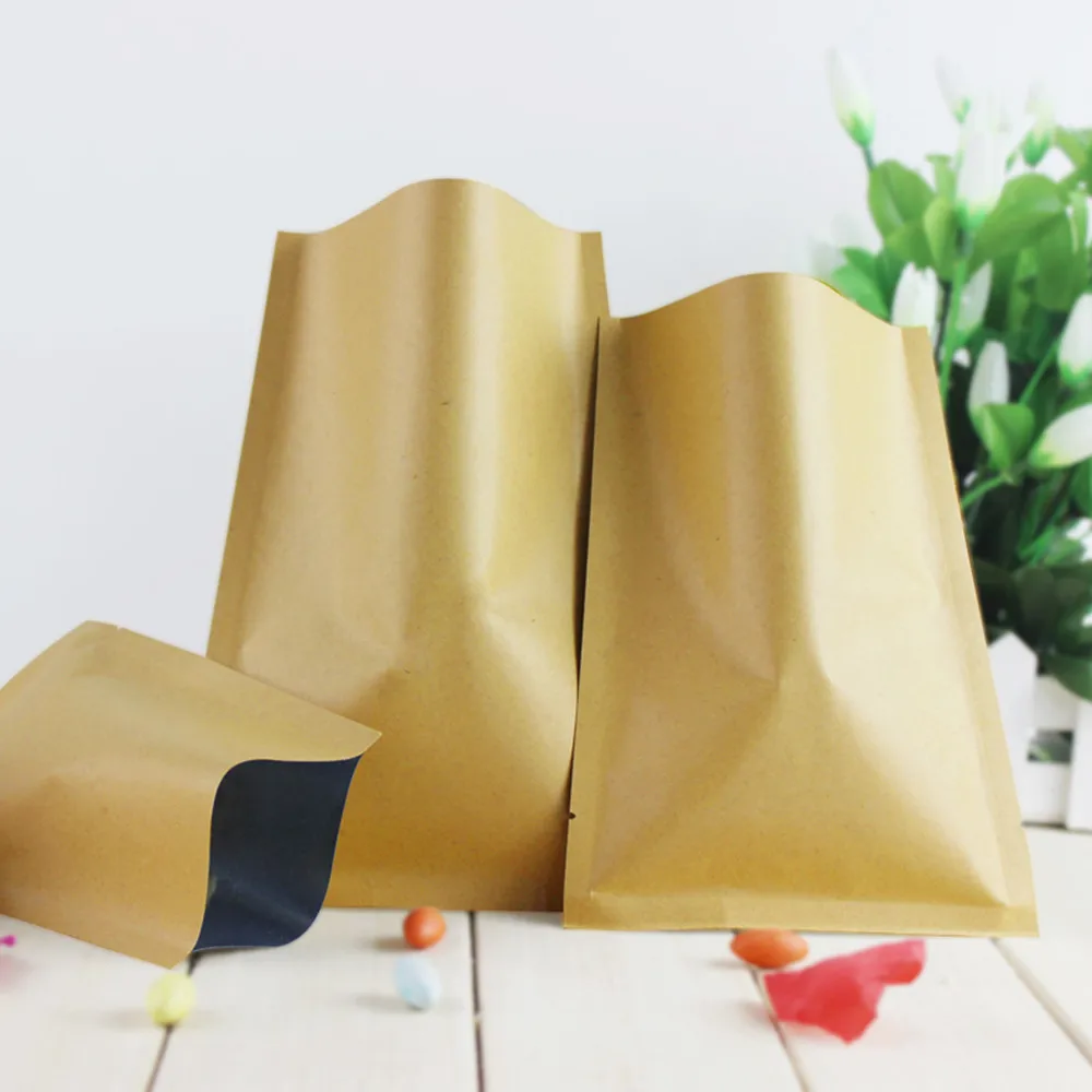 Food Storage In Mylar Bags - 8*12 cm Open Top Braun Kraft