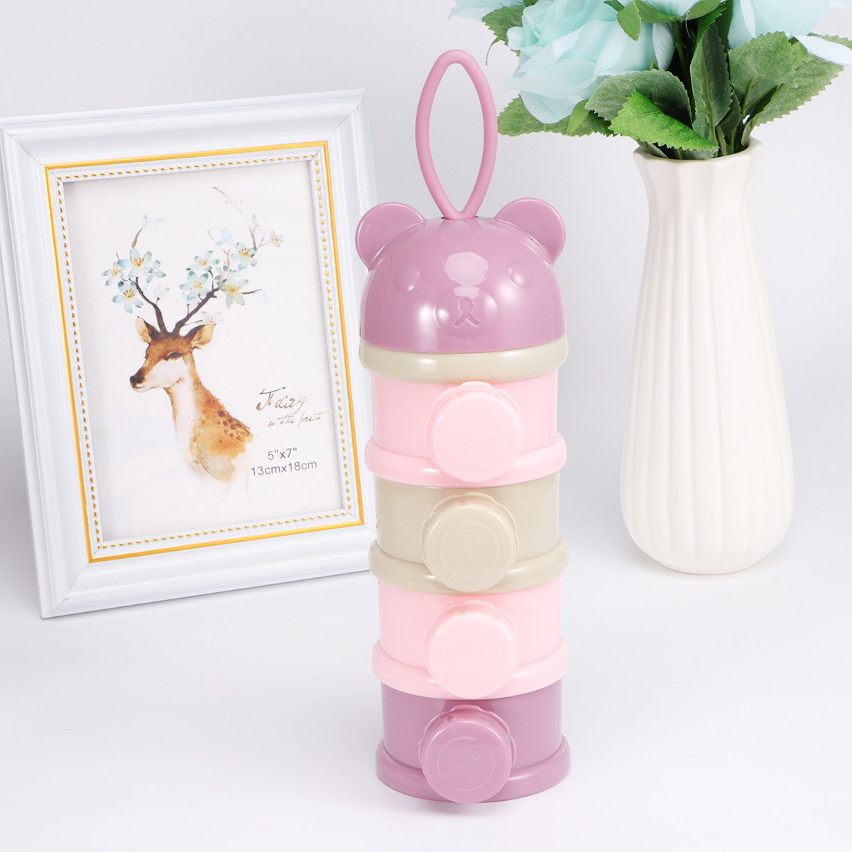 Food Storage For Baby - 4-teilige tragbare Milchpulverbox für Babys, BPA-freies