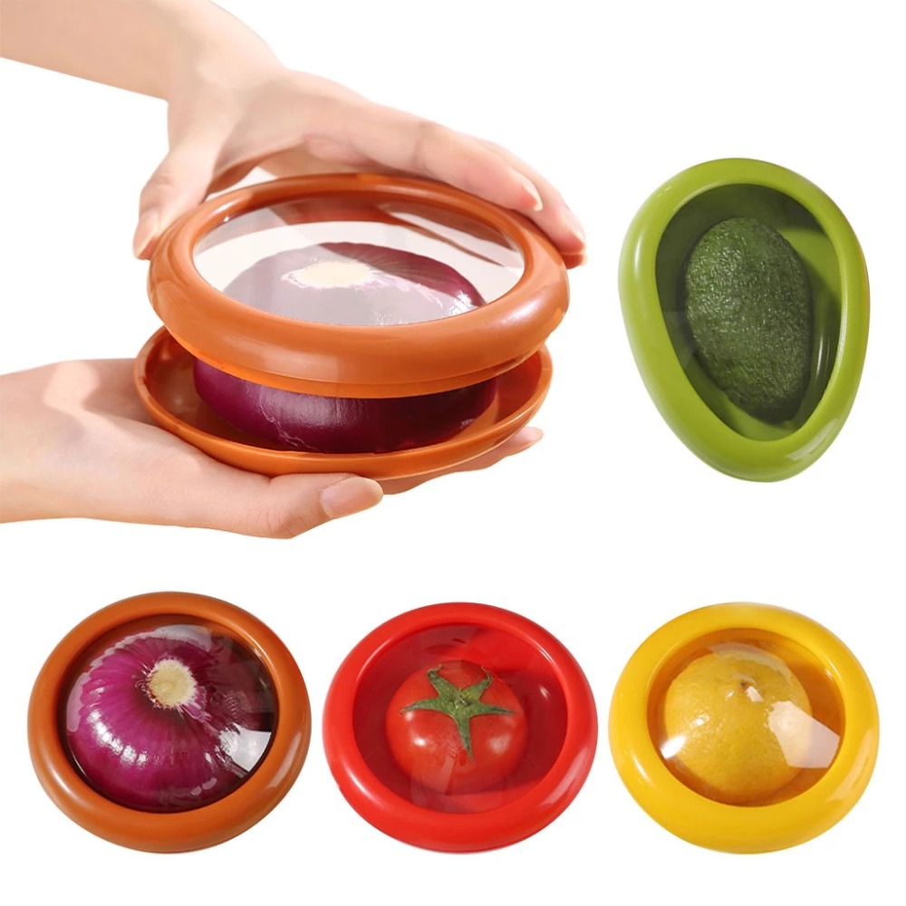 Food Storage Eco Friendly - Transparente Avocado-Frischhaltebox, Aufbewahrungsbehälter für Zwiebeln, Tomaten,