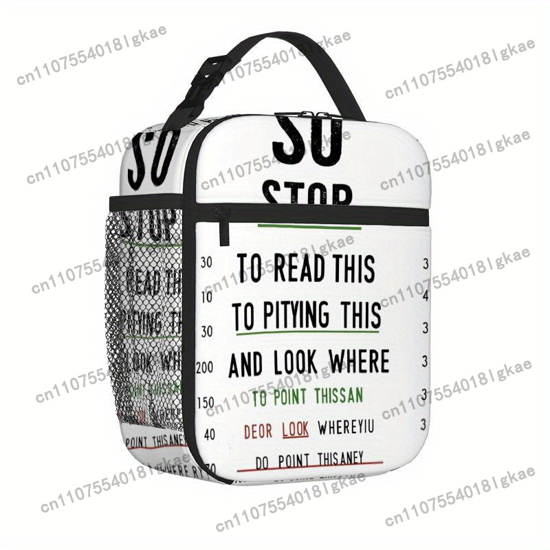 Food Storage Chart - 1 Stück, bedruckte Thermotasche mit Humor-Motiv