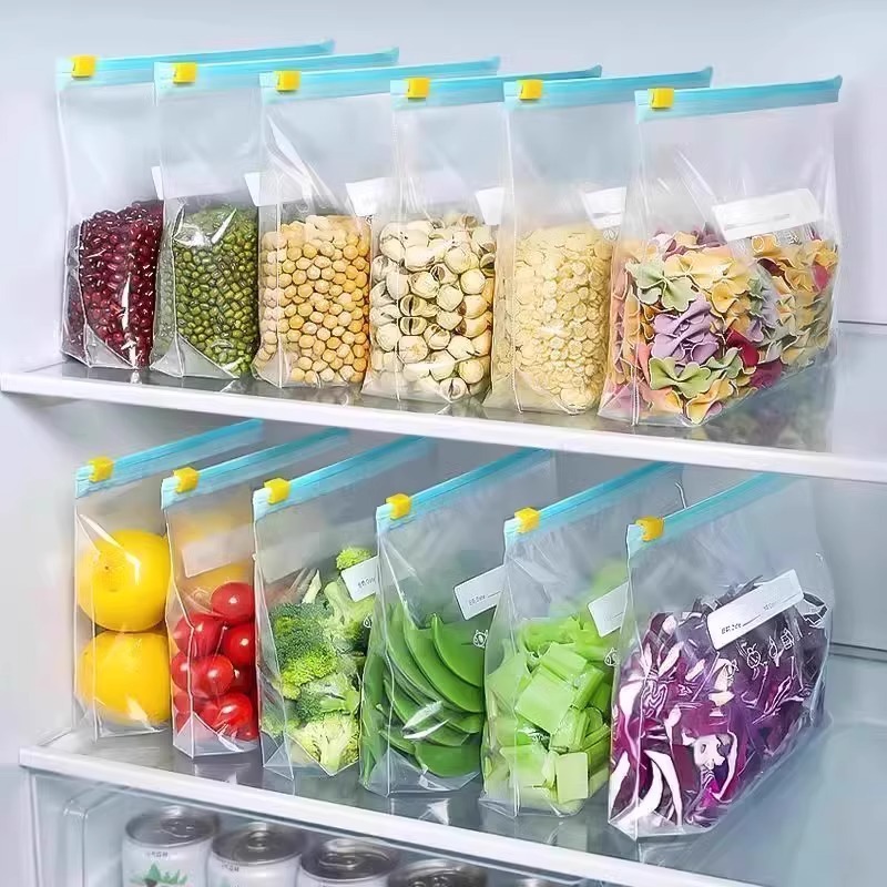 Food Storage With Lock - Lebensmittelaufbewahrungsbeutel mit Reißverschluss, dicke Gefrierbeutel für