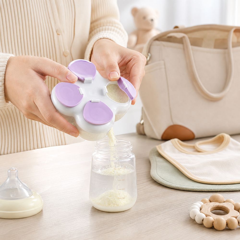 Food Storage For Baby - Unterteilter Formel-Dispenser 720ml 4 Fächer Pulver-Spenderbox