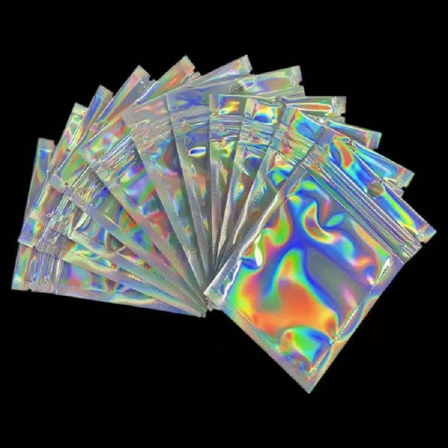 Food Storage In Mylar Bags - 100 Stück geruchsdichte Beutel, Mylar-holografische wiederverschließbare