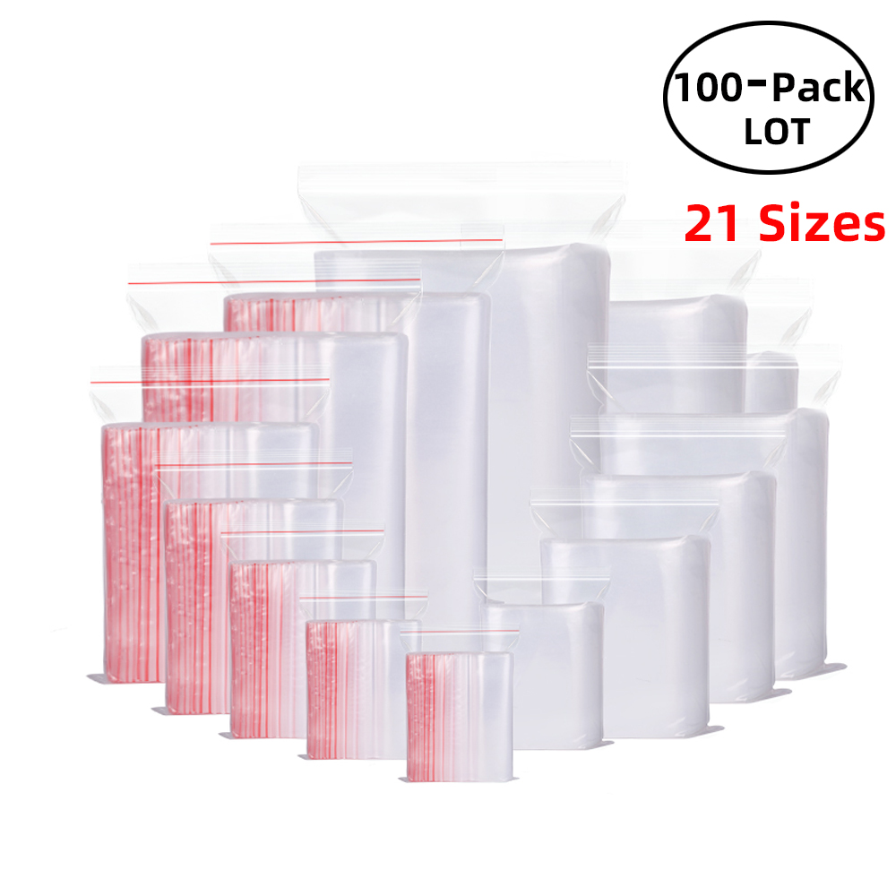 Food Storage With Lock - 100 Teile/paket Wiederverschließbare Zip-Lock Beutel Selbst