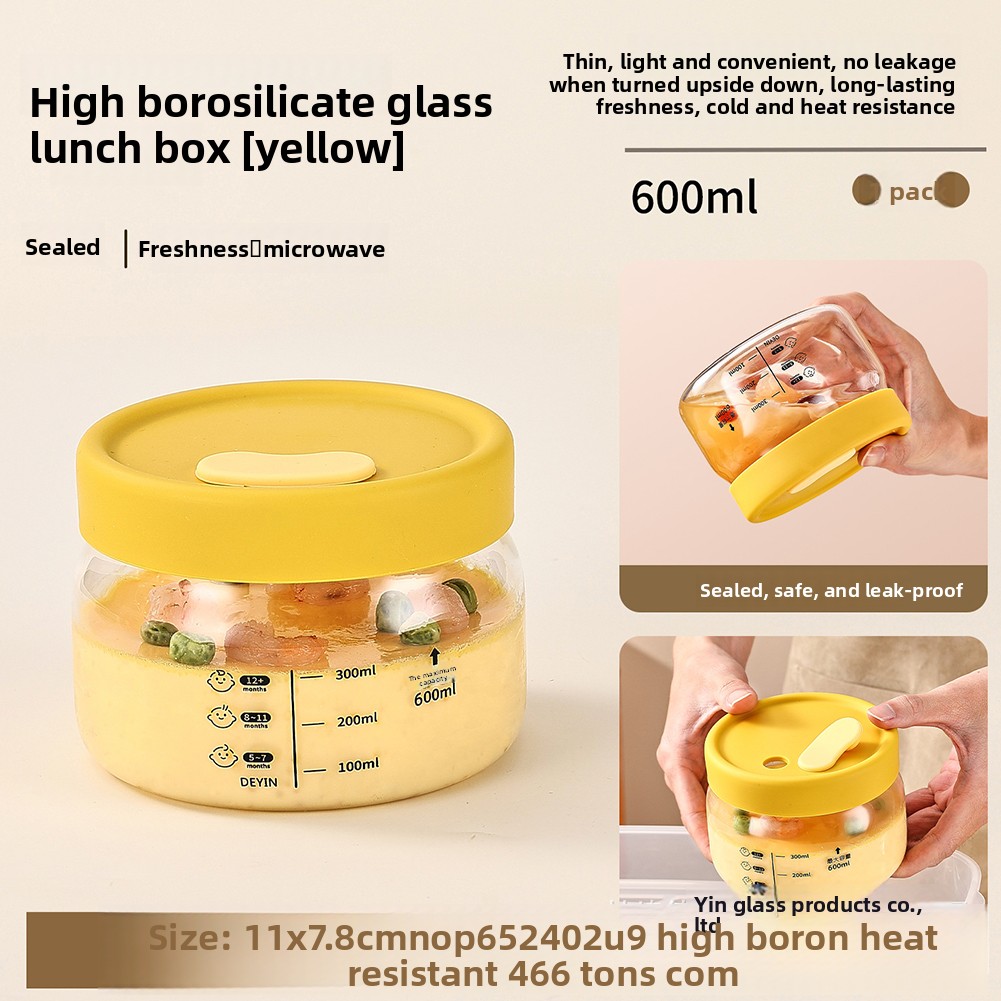 Food Storage Safe - Frischhaltedose aus Glas, luftdicht, auslaufsicher, Futternapf,