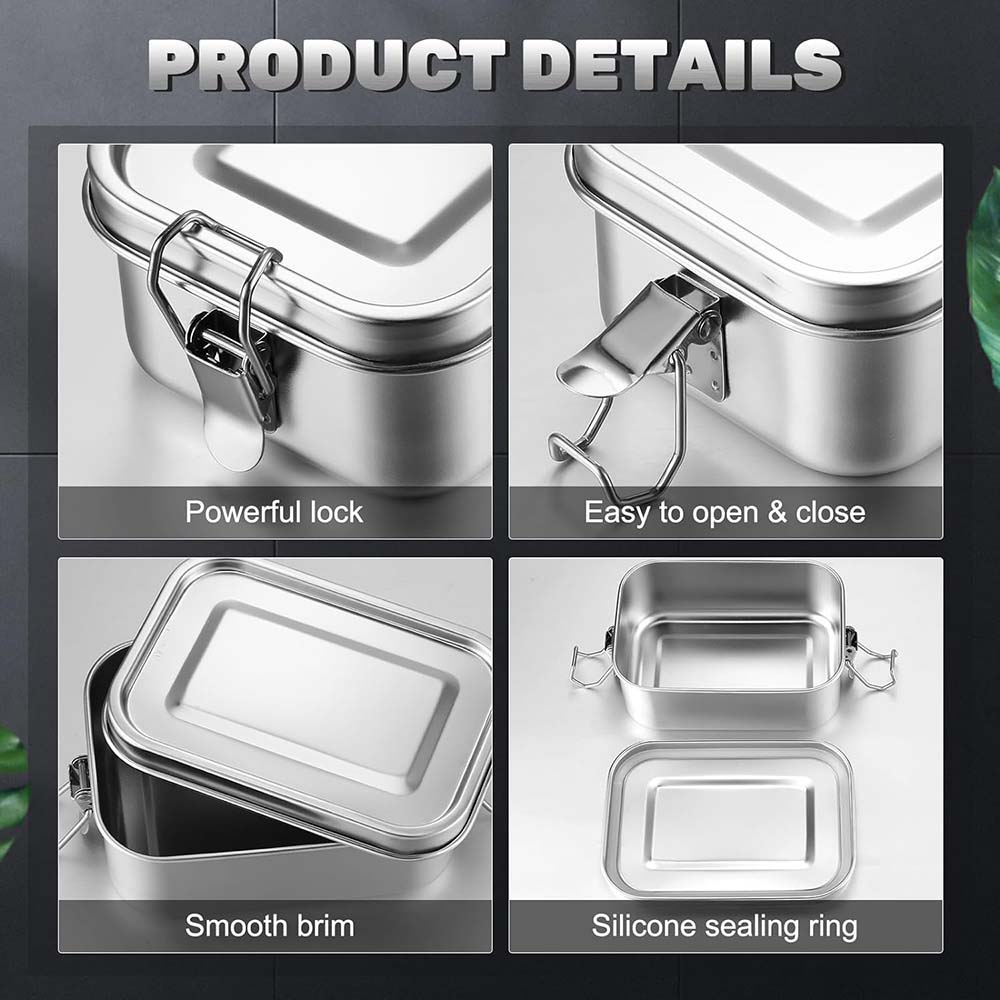 4 Stück Edelstahl-Bento-Box, M – Food Storage With Lock Bewertung und Preis
