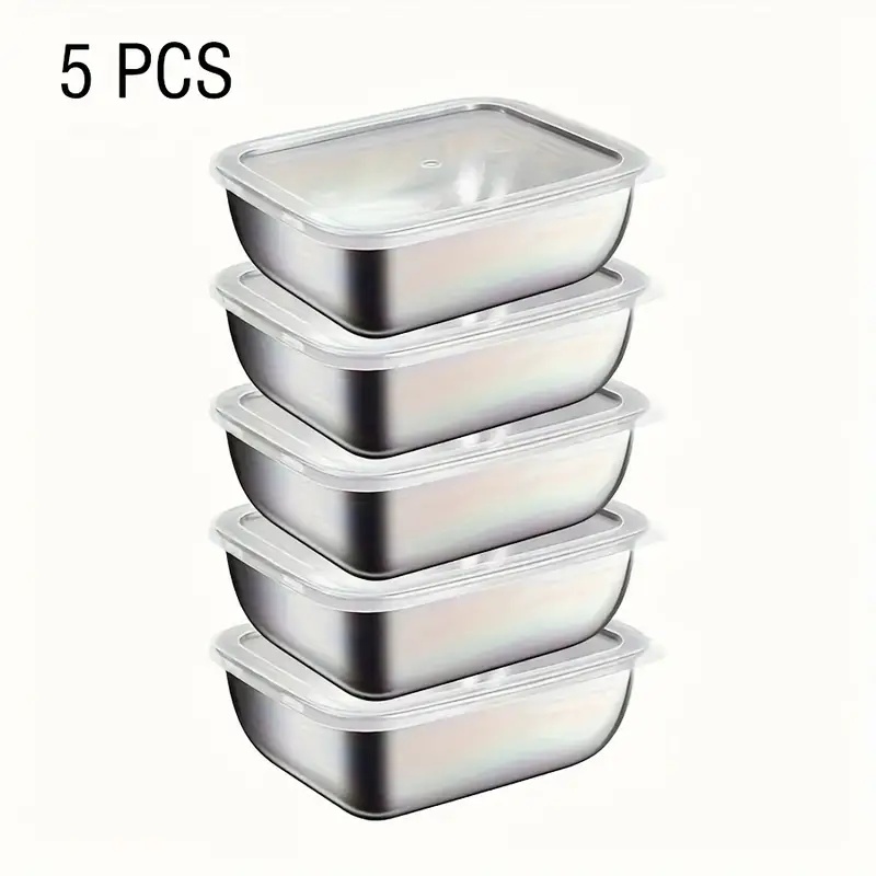 5-teiliges Edelstahl-Lebensmit – Storage Food Prep Bewertung und Preis