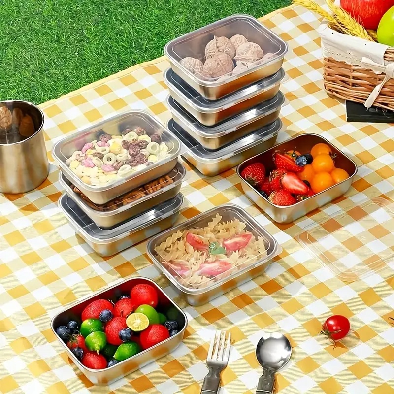 5-teiliges Edelstahl-Lebensmit – Storage Food Prep Bewertung und Preis