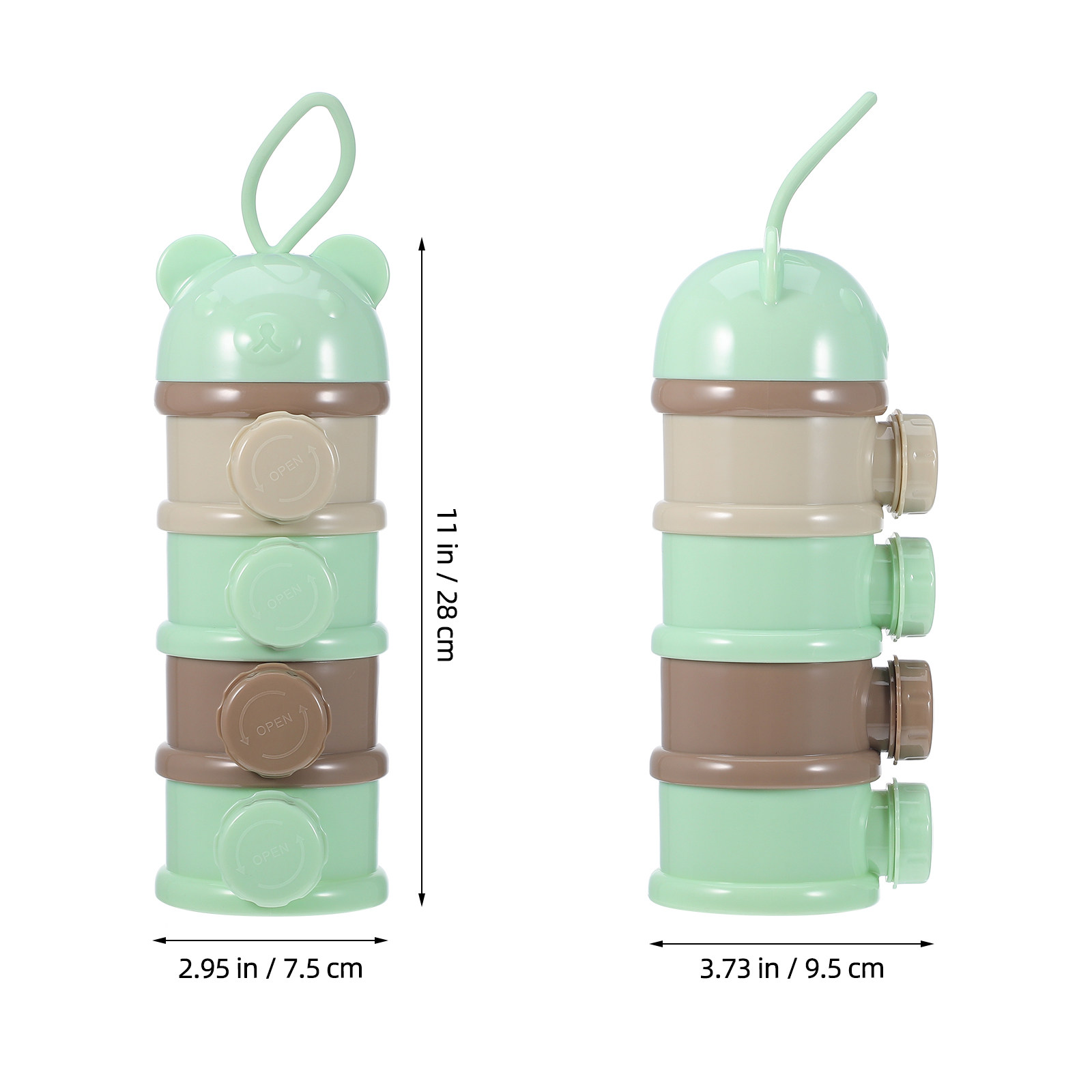 4-teilige tragbare Milchpulver – Food Storage For Baby Bewertung und Preis