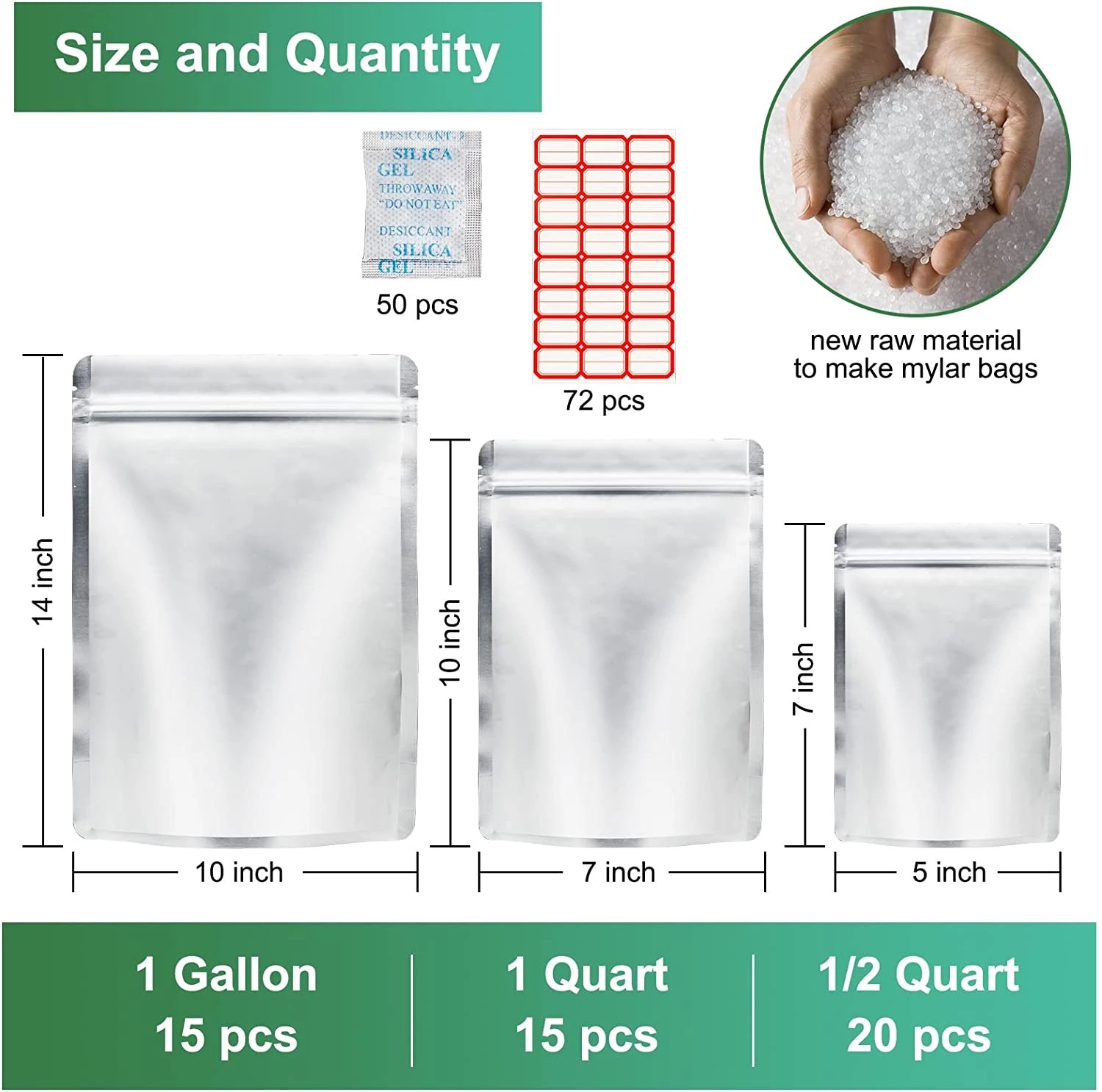 50er-Pack Aluminiumfolien-Verp – Food Storage Oxygen Absorbers Bewertung und Preis