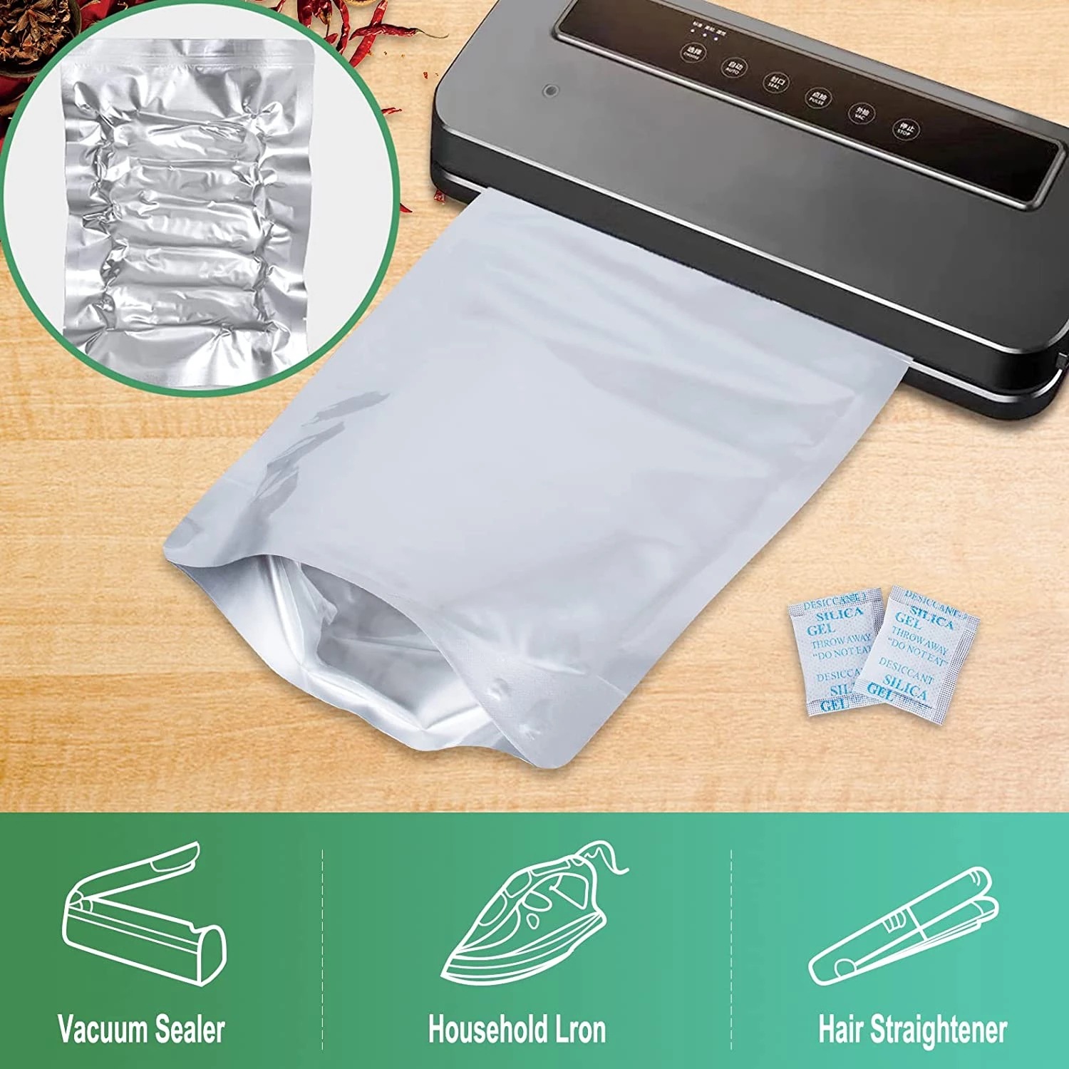 50er-Pack Aluminiumfolien-Verp – Food Storage Oxygen Absorbers Bewertung und Preis