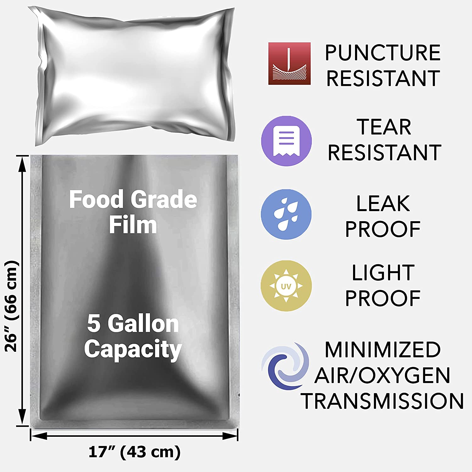 10 Packungen 5 Gallonen Mylar- – Food Storage In Mylar Bags Bewertung und Preis
