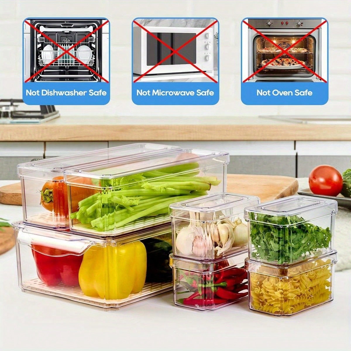 7er-Pack stapelbare Kühlschran – Stackable Pantry Bin Bewertung und Preis