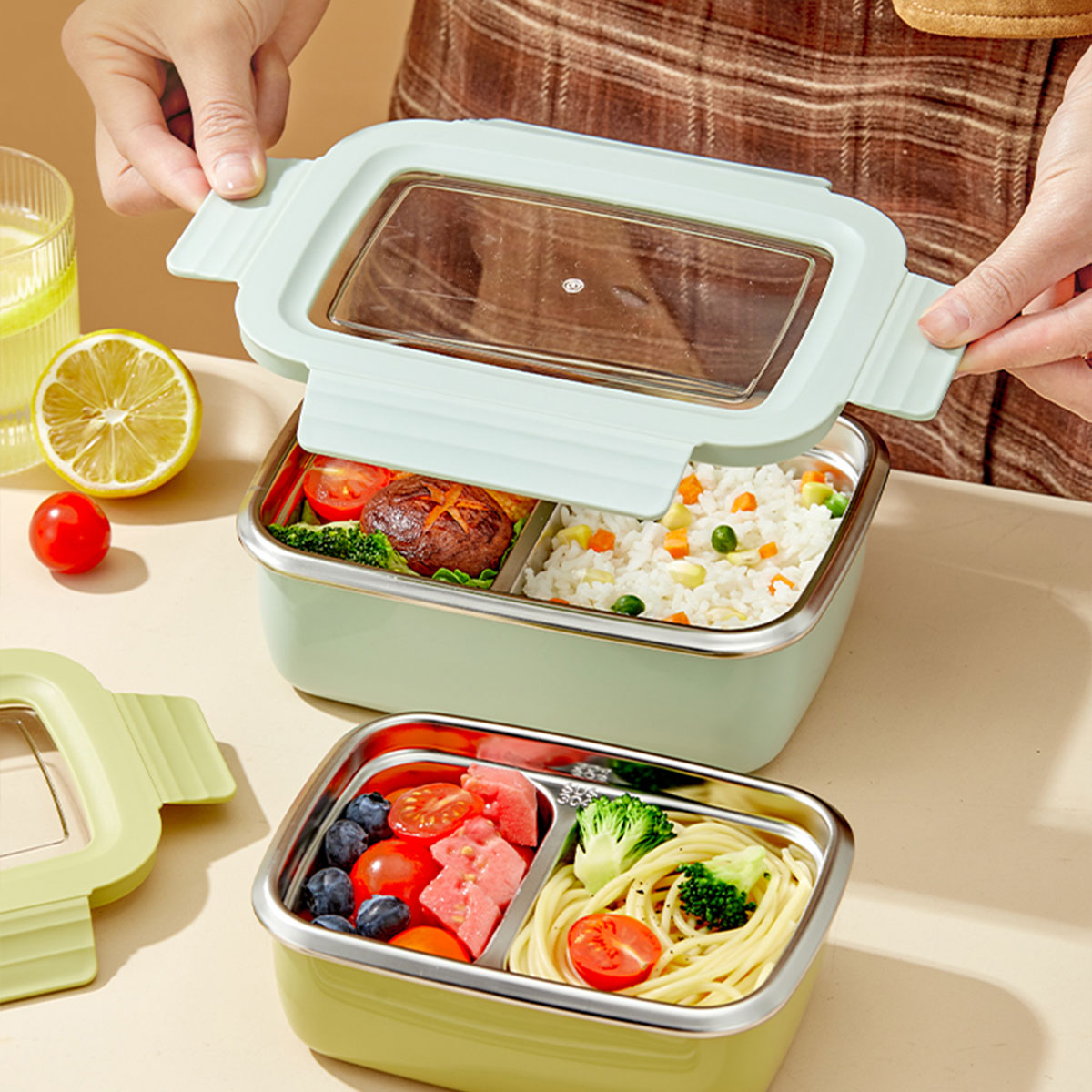 Mikrowellen-Lunchbox mit Fäche – Food Storage Safe Bewertung und Preis