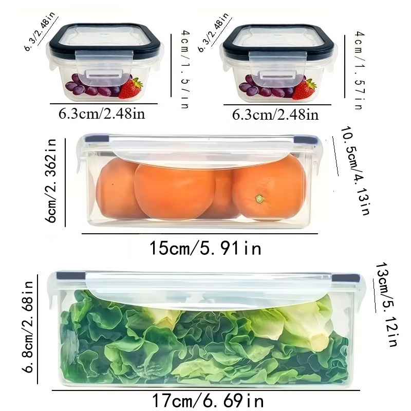 8-teiliges Set mit 4 Behältern – Food Storage Vegetables Bewertung und Preis