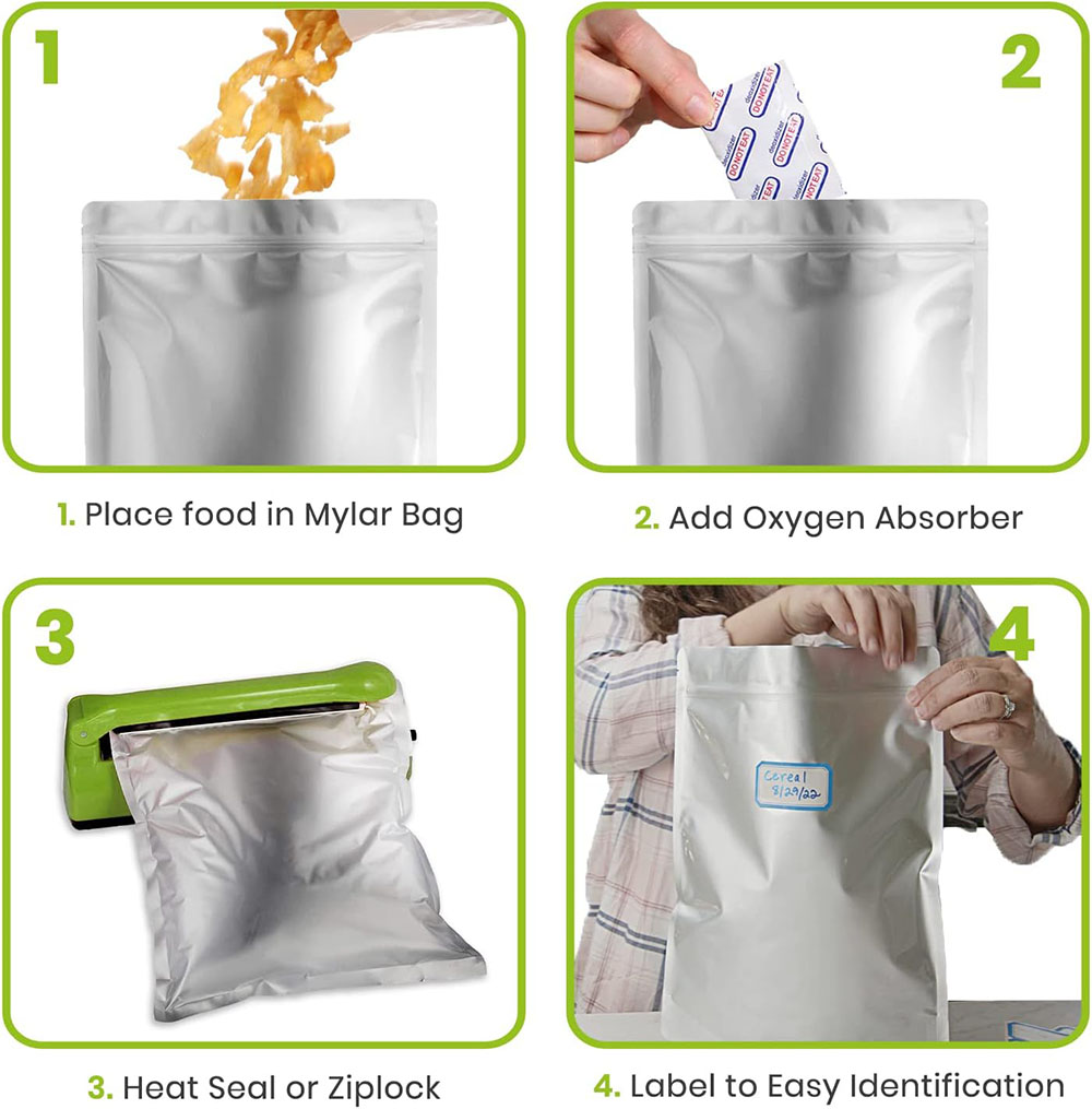 10er-Pack 5-Gallonen-Aluminium – Food Storage Oxygen Absorbers Bewertung und Preis