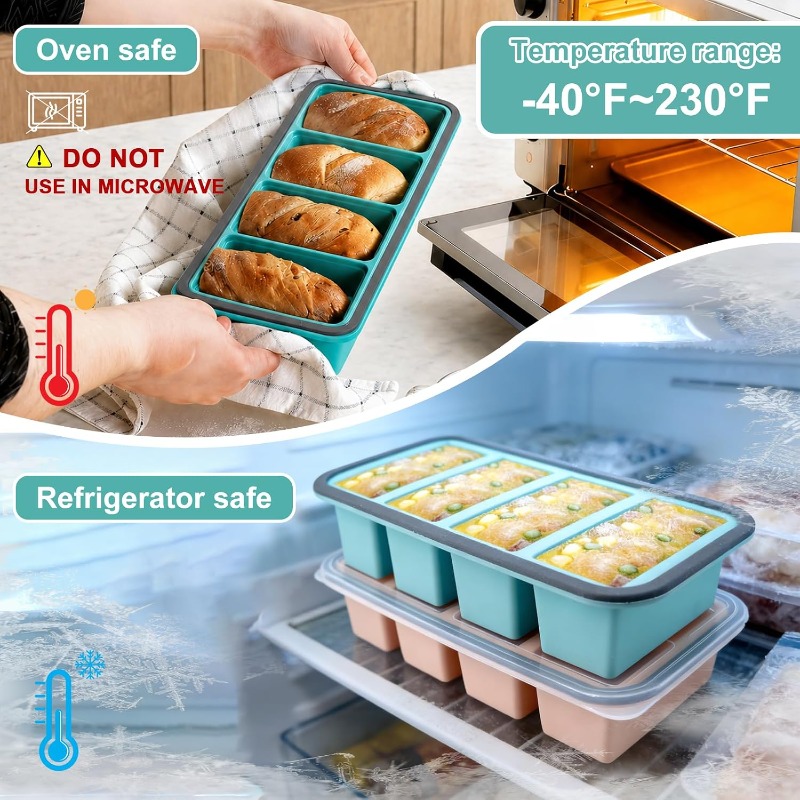 Silikon-Gefrierformen mit Deck – Food Storage Freezer Bewertung und Preis