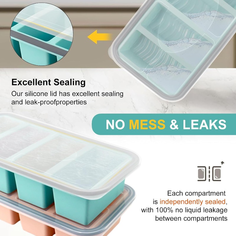 Silikon-Gefrierformen mit Deck – Food Storage Freezer Bewertung und Preis